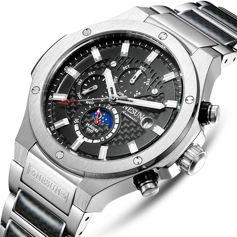 

Switzerland New NESUN Men's Watch Luxury Brand Automatic Self-Wind Watches Men Luminous relogio masculino Sapphire clock N9902-3