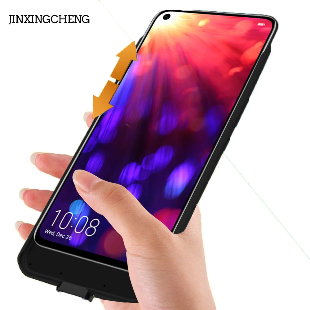 

JINXINGCHENG Silicone Frame Charger Battery Case for Huawei Nova 4 6500mAH Back Clip Fast Battery Charger for Huawei Nova4 cover