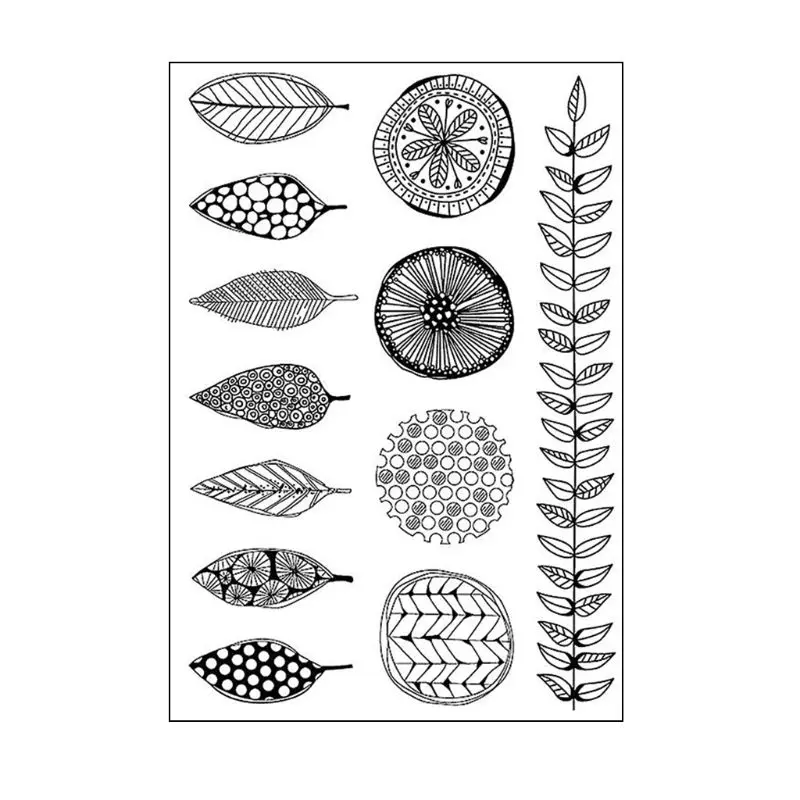 

Leaf DIY Silicone Clear Stamp Cling Seal Scrapbook Embossing Album Decor