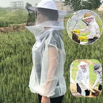 

Nylon Breathable Beekeeping Clothing Anti Bee Body Protective Coat Veil Hood Hat Suit Sleeve Head Beekeeping Preventing
