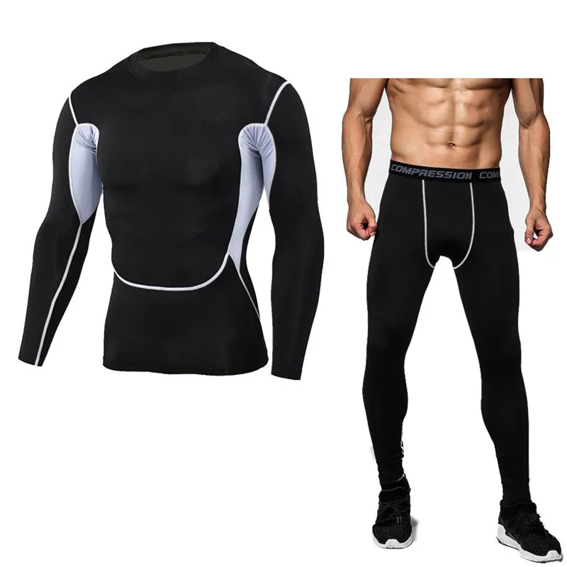 Aismz New Winter Thermal Underwear Sets Men Quick Dry Anti-microbial Stretch Men's Thermo Underwear Male Warm Long Johns Fitness mens thermal underwear Long Johns