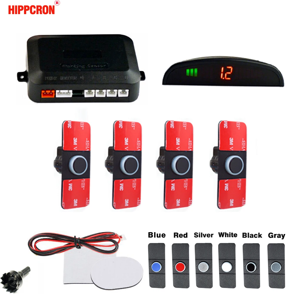 Hippcron Car Parking Sensor Kit LED Display Car Reverse Assistance With