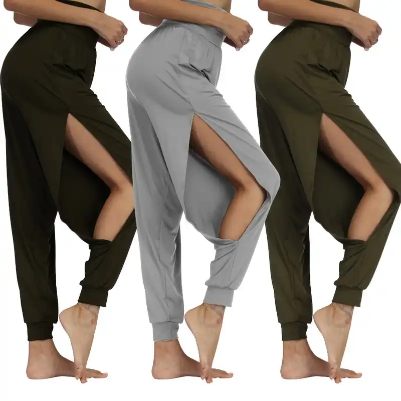 yoga pants with slits