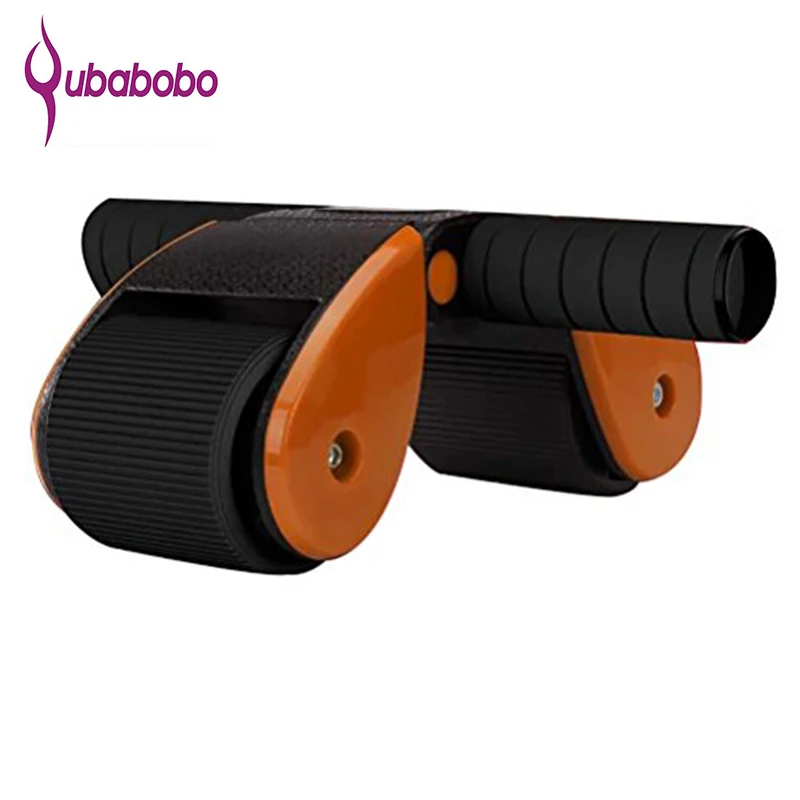 

[QUBABOBO] Exercise Abdominal Muscle Women Firm Abs Power Roller Foldable AB Roller Coaster Double Wheel TPR Material Home Use