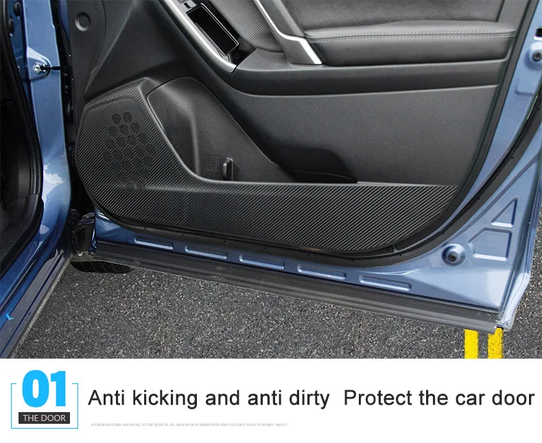 QHCP углерода волокно 4 шт. двери автомобиля боковой анти-удар стикеры защиты для Subaru Forester Outback XV Legacy