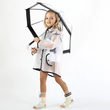 Водонепроницаемый дождевик EVA для малышей, детский дождевик для мальчиков, ветрозащитное пончо для девочек, Детский прозрачный дождевик для детского сада