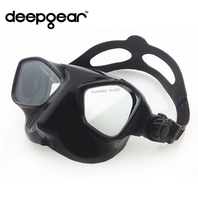 Extremely Low Volume Spearfishing Dive Mask, Black Silicone Skirt Strap,  Tempered Lens Free Dive Mask, Spearfishing Gears For Adults