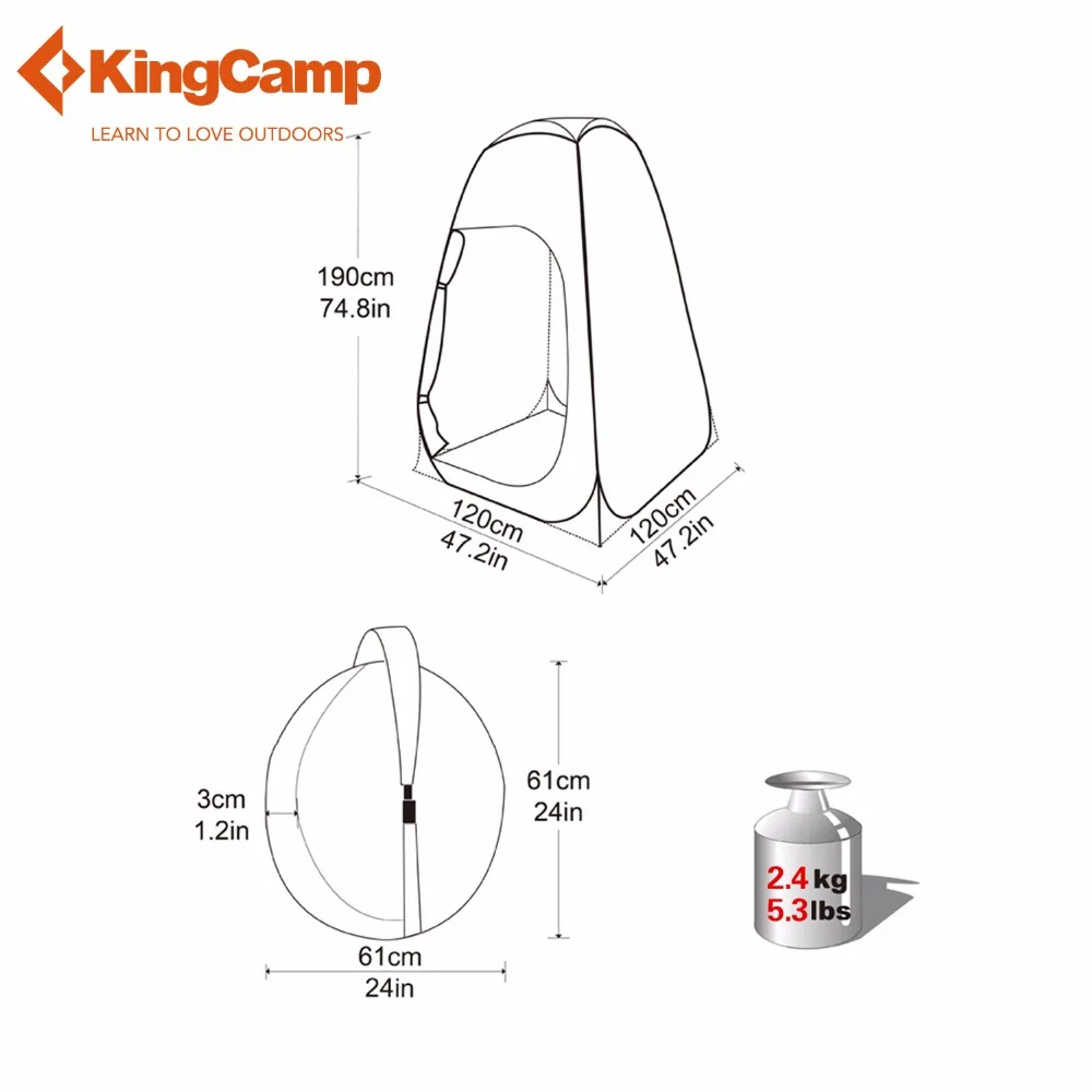 KingCamp Автоматическая Туалетная Палатка Для Душа Сверхлегкие Переносные Однодвижные Складные Палатки Для Летней Раздевалки Пешие Прогулки Кемпинг