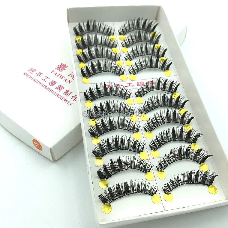 

Very Beautiful Eyelashes 10 Pairs/Lot Winged Beauty Supplies Eyelashes Individual False Eyelashes NOT Include Glue For Lashes