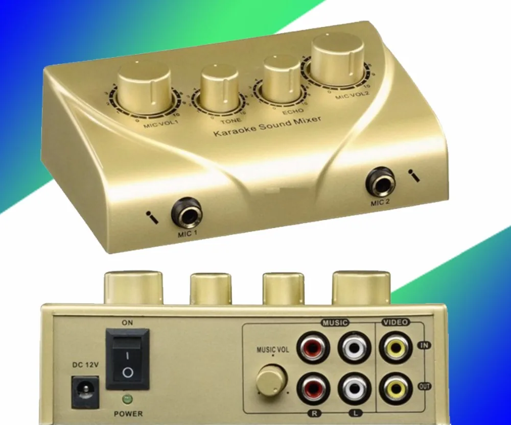Караоке микшер эхо смеситель Sound музыкальный эхолот для ПК ТВ микрофон усилитель