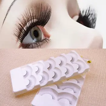 

5pairs Full Strip Lashes Natural Grafting Planting Practice False Eyelash Training For Training 8mm False Eyelashes