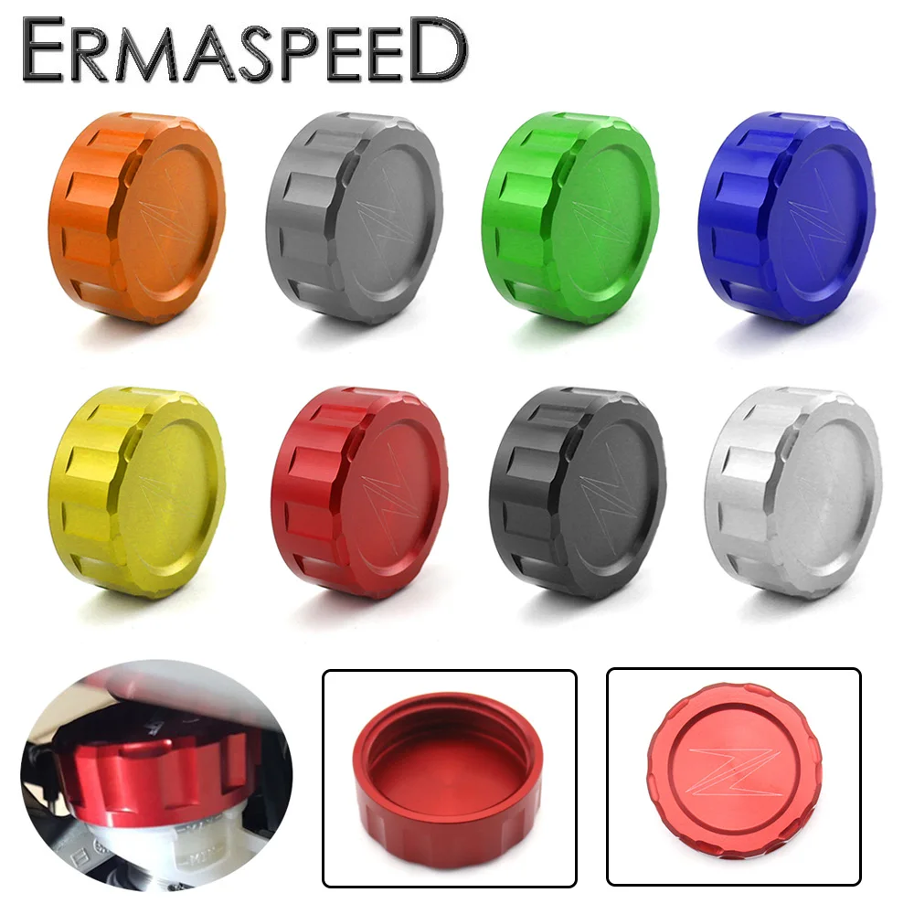 

CNC Aluminum Motorcycle Rear Brake Fluid Reservoir Oil Cup Cap Cover for Kawasaki Z125 Z 125 Pro Series Z900 Z650 Z300 ZX6R