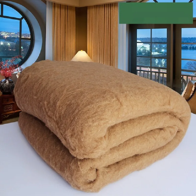 

100% camel hair/wool quilt luxury thicken comforter/duvet/blanket without cover king queen Twin