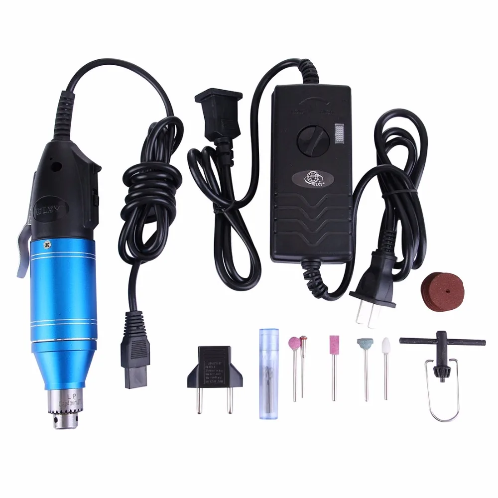 

P-400 Mini Electric Grinder with Speed Regulation, 110V-120V, Drill Chuck: 0.3mm-4.0mm, Color Random Delivery