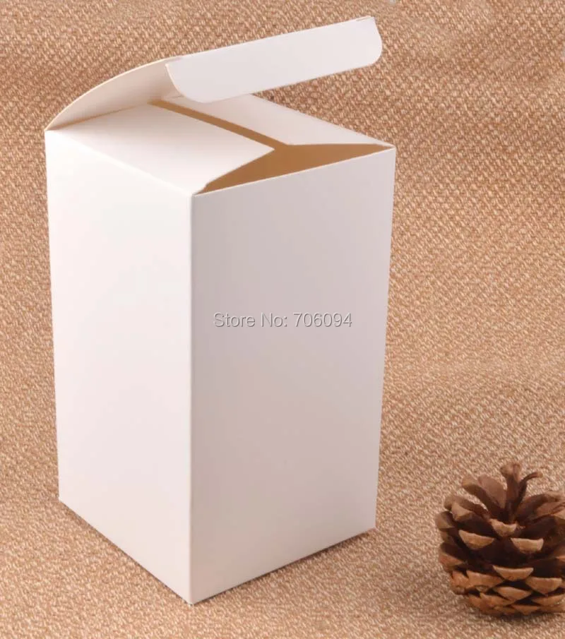 8*8*14 см Косметическая/Ювелирная белая бумажная коробка 3,1 ''* 3,1''* 5,5 ''подарочные коробки, футляр для эфирного масла, коробка с логотипом на заказ 70 шт./партия