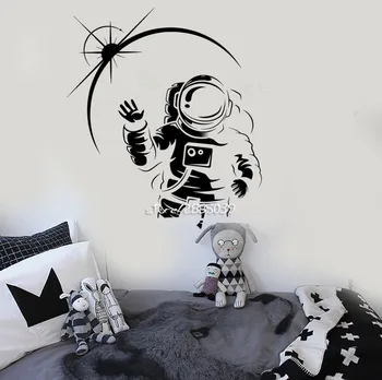 

Cosmonaut Space Vinyl Wall Stickers Decor Child Kids Room Wall Decal Available In Different Colors Wallpaper 3d Poster SA925