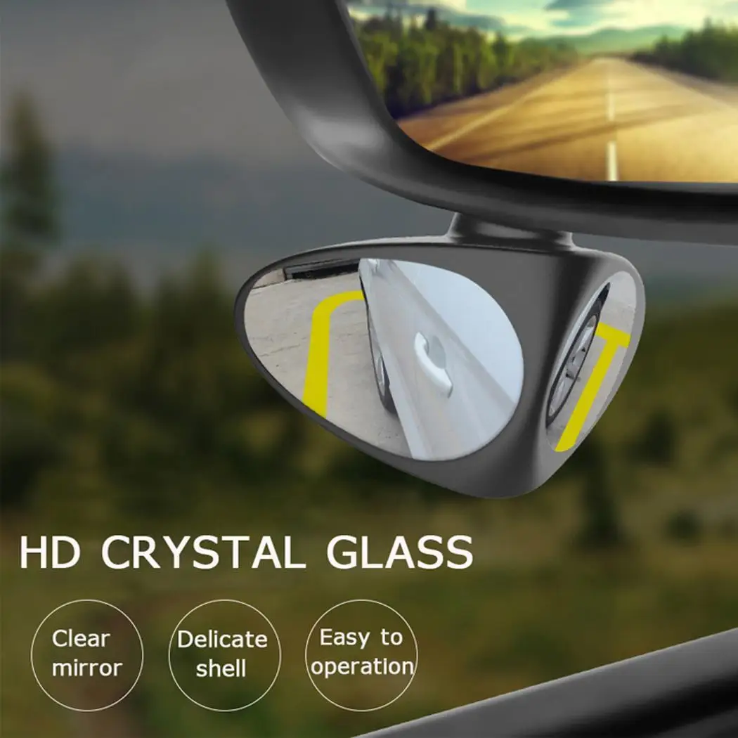 

1PCS Car Blind Spot Double Mirror Wide Angle Rotation Adjustable Convex Rear View Removes blind spots perfectly Left Right