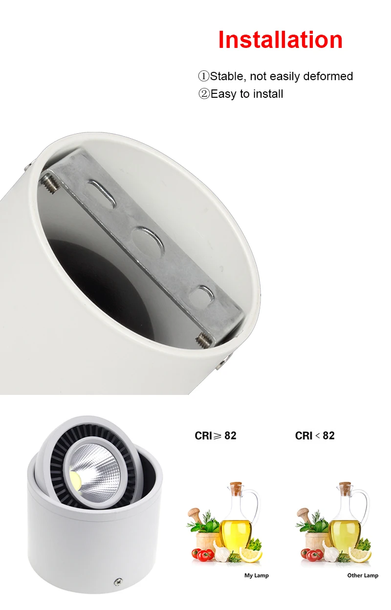 Лидер продаж затемнения поверхностного монтажа светодиодный потолочный COB светильник 360 градусов вращающийся Светодиодный точечный светильник 5 Вт/7 Вт/9 Вт/15 Вт светодиодный потолочный светильник с светодиодный драйвер