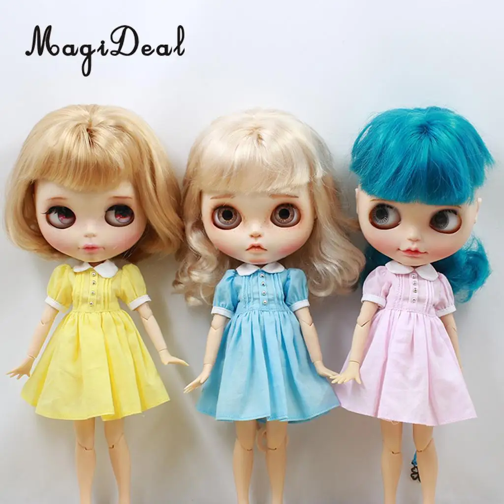 

3Pcs 1/6 Trendy Doll Dress Skirt Clothes Outfit for Blythe Dolls DIY Making Accessories