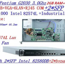 2G ram 4G SSD InteL G2030 3,0G 1U сервер межсетевого экрана с 6* intel 1000 M 82574L Gigabit LAN 2* SFP 2* байпасная поддержка ROS RouterOS и т. Д