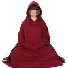 Унисекс Красный Теплый буддийский костюмы халаты хлопок буддизм монахи медитация плащ Весна и зима боевых artslay накидки аббат nuncarpet