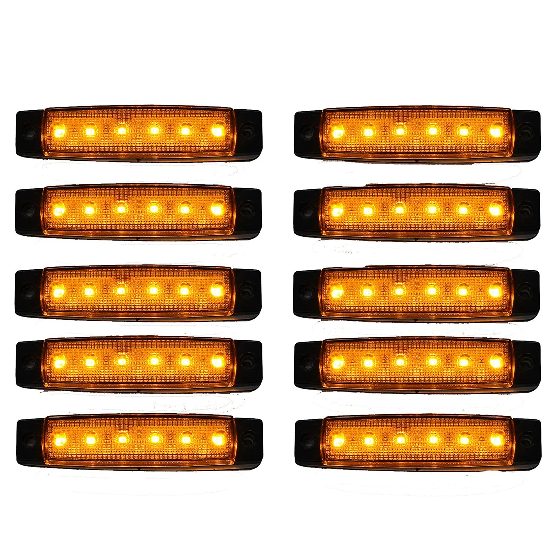 

10pcs 12V 6 LED SMD LED Auto Car Bus Truck Wagons Side Marker Indicator Trailer Light Rear Side Lamp