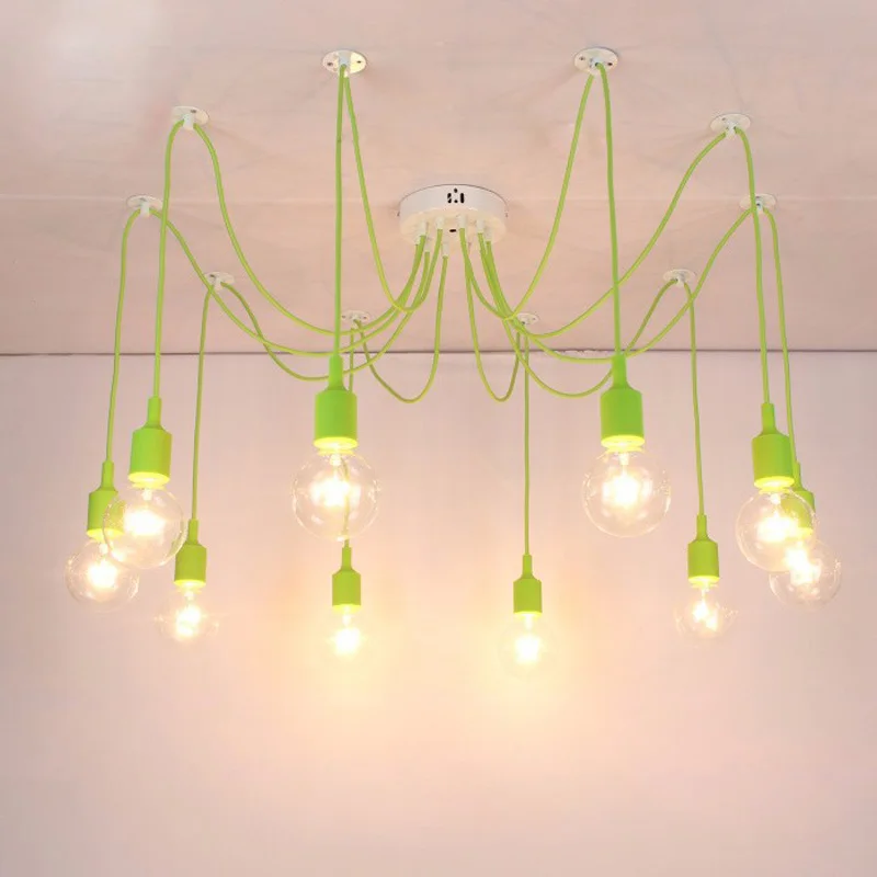 Modern Pendant Lights 13 Colors Diy Lighting Multi Color Silicone Modern Pendant Lights 13 Colors Diy Lighting Multi Color Silicone E27 Bulb Holder Lamps Home Decoration 3 12 Arms Fabric Cable In From