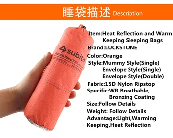 

Ultralight Thinner Mummy-Typle Sigle Sleeping Bag,With Warm Keeping,Heat Reflection Functions,Size 210cm*83cm