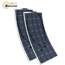 2 pcs 100w Solar Panel semi flexible 200W solar system Photovoltaic solar panel 12v battery yacht