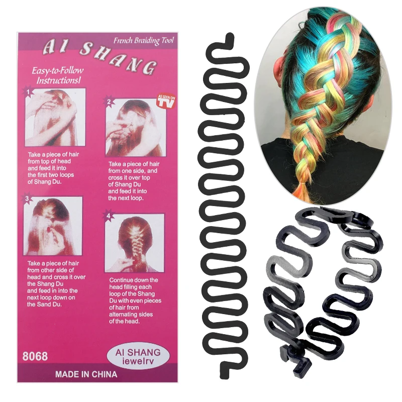 BearPaw النساء الشعر مضفر التصميم أداة الأزياء شعر مضفر التصميم Braider أداة الرول ماجيك تويست تصفيف الشعر كعكة صانع