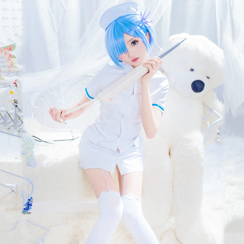 

Comic Anime Re:Life in a different world from zero Cosplay Costume Rem Cosplay Costume Re:ZERO Sexy nurse suit Cosplay Costume