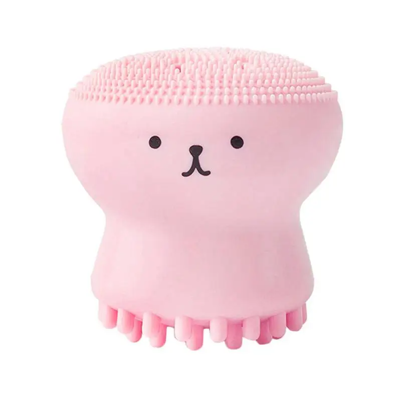 

Beauty Face Skin Care Cleaning Tools Cute Octopus Jellyfish Facial Cleansing Brush Facial Puff Massage Exfoliating Wash Tool