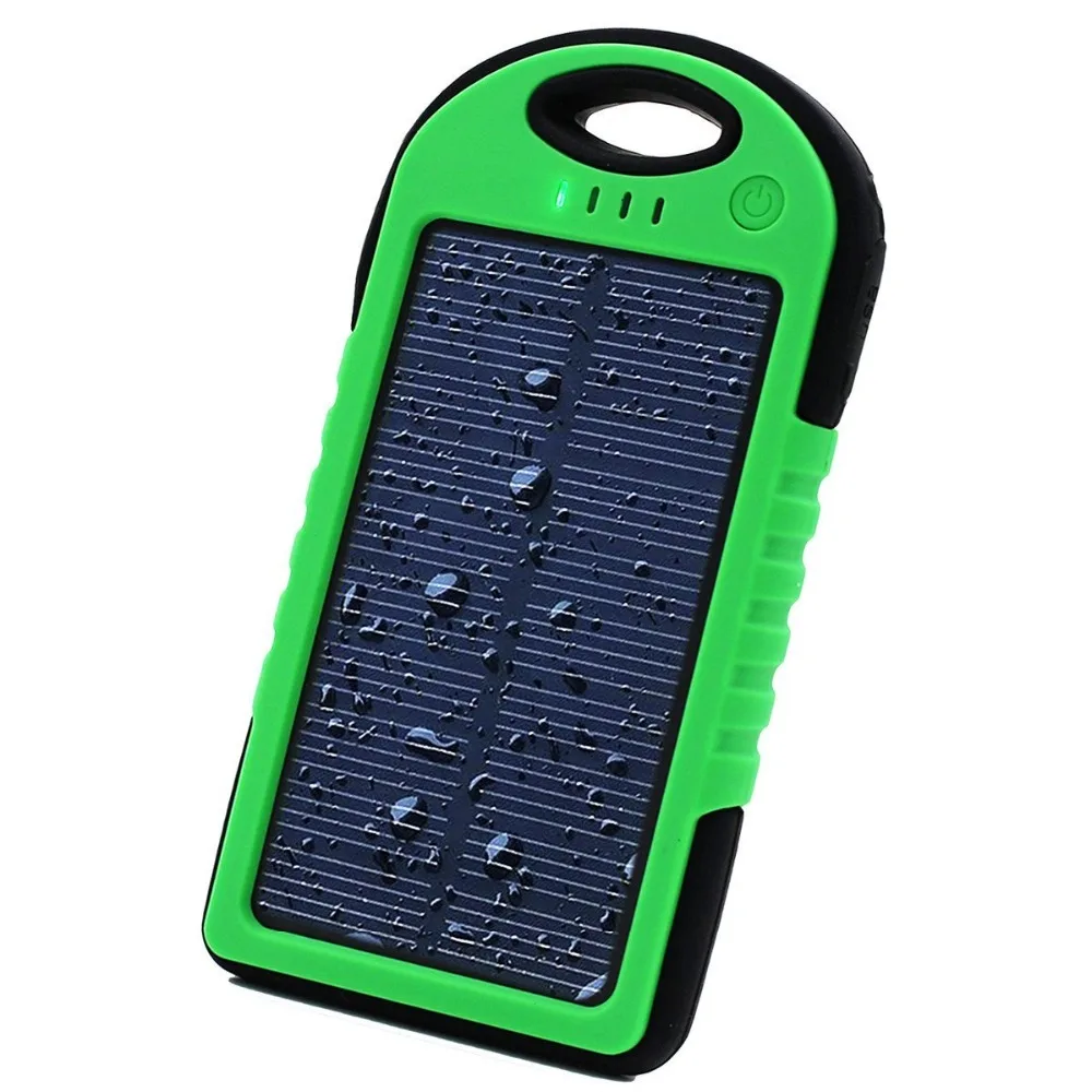 Mobile Solar Charger 5000 Mah Dual USB Powerbank Portable Charger For