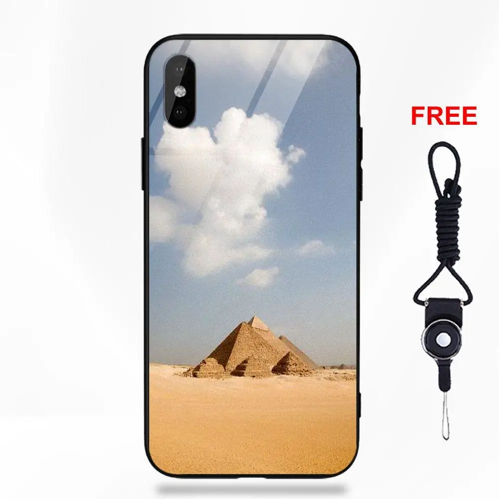 Для Apple IPhone X XS Max XR 5 5C 5S SE 6 S 7 8 плюс мягкий ТПУ чехол + закаленное Стекло шаблоны