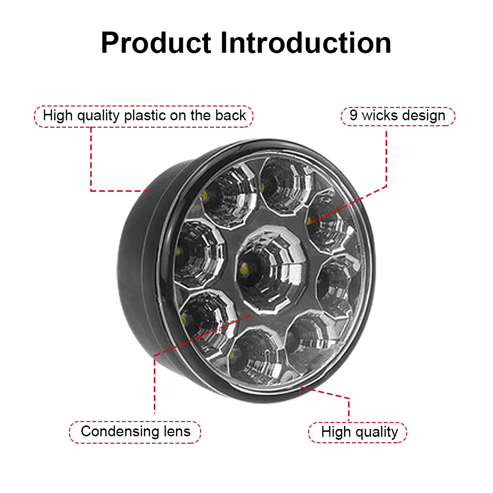 LVTUSI 2 шт. 9 Вт 9 Светодиодный дневной ходовой светильник водонепроницаемый круглый противотуманный светильник светодиодный авто DRL 12 В Белый DIY Cree чип для всех автомобилей EJ