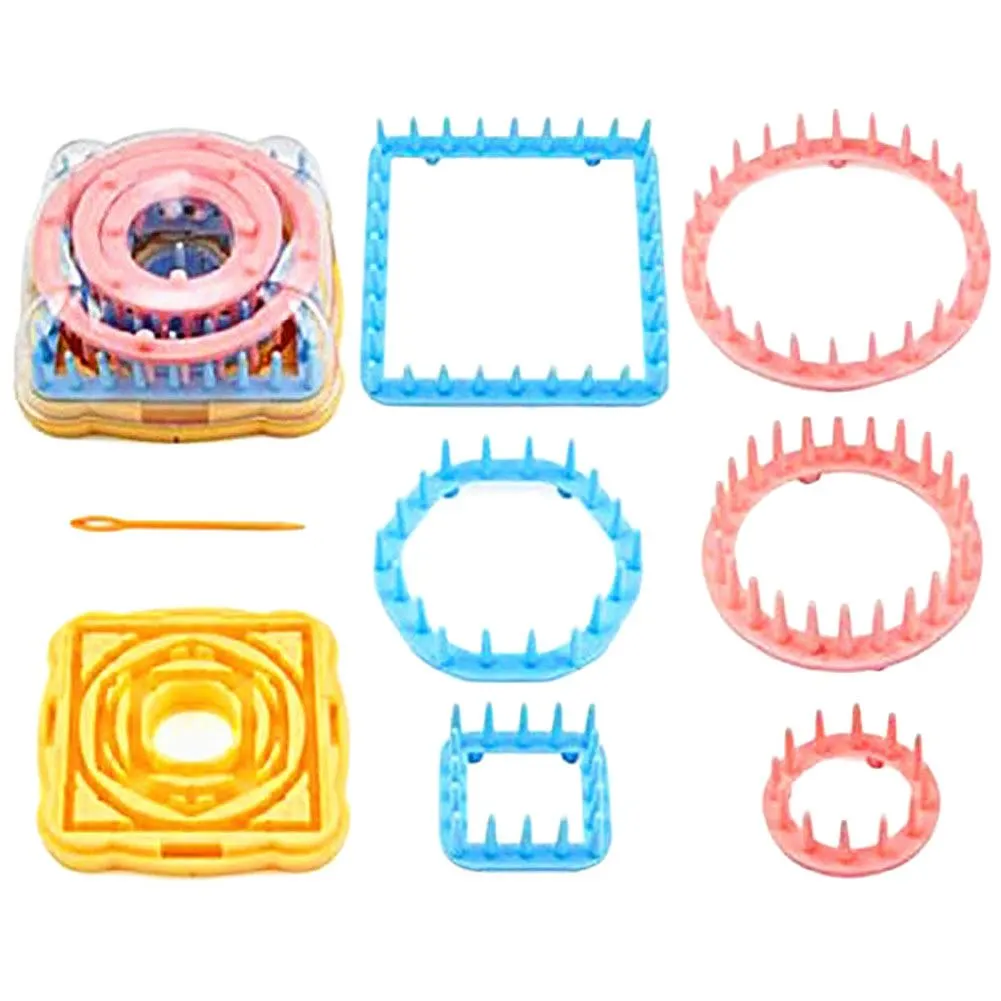 

1 Set DIY Round ABS Knitting Wool Loom Sewing Needle Craft Sweater Hat Knitter Circular Different Sizes Knitting Loom Tool