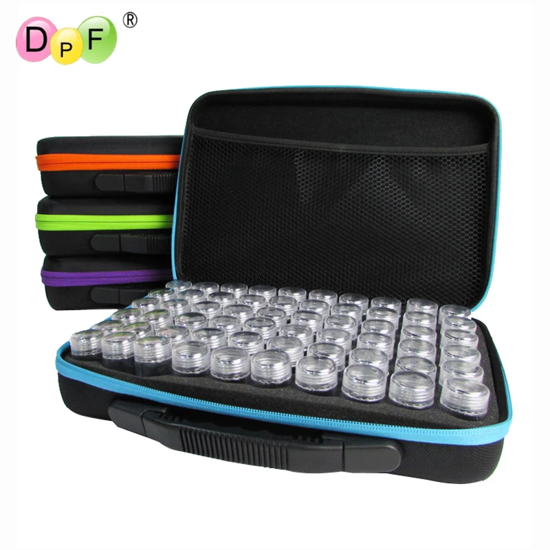 

60 Slots Diamond Embroidery Box Diamond Painting Accessory Case Clear plastic Beads Display Storage Boxes Cross Stitch Tools