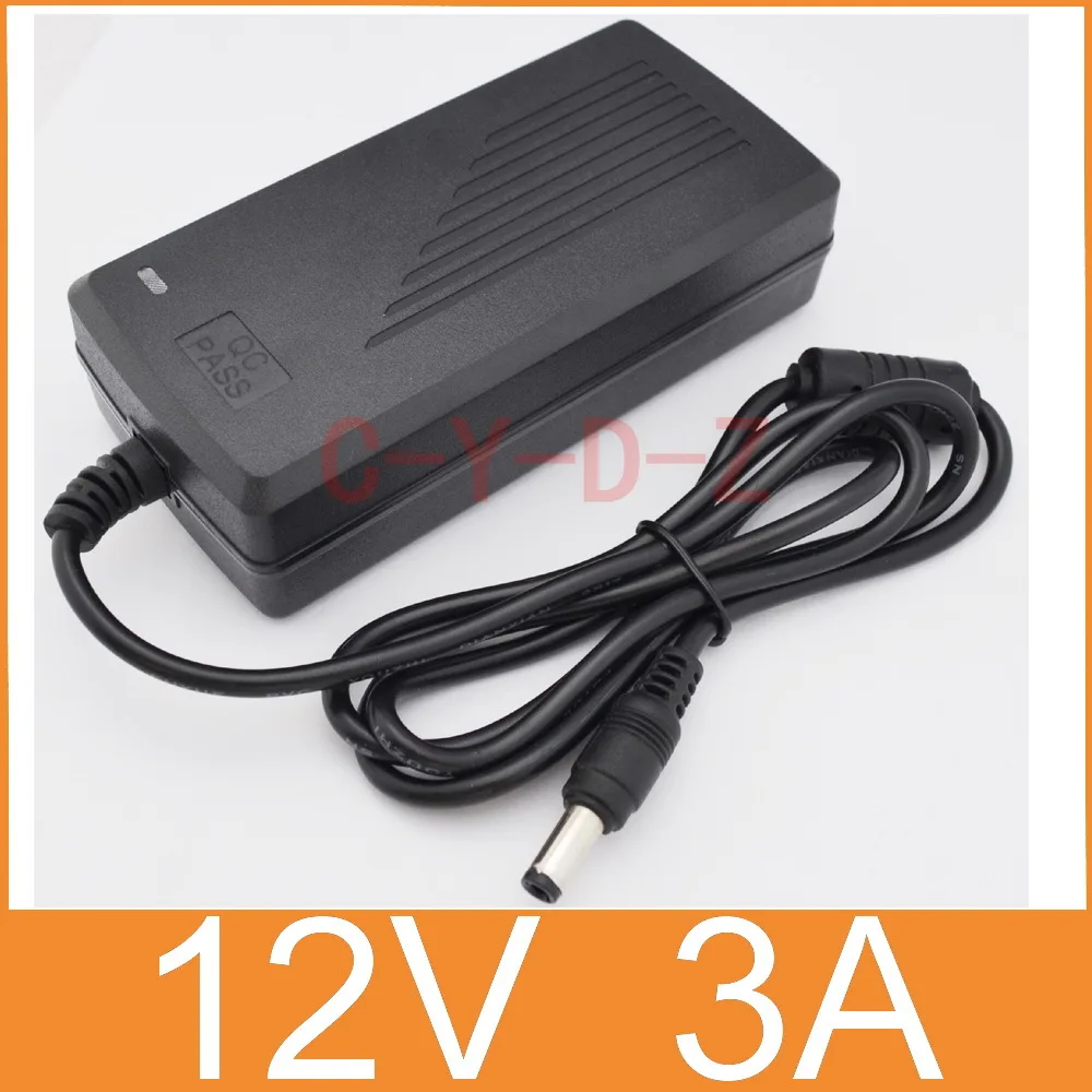 

1pcs 12V3A AC 100V-240V Converter Adapter DC 12V 3A 36W Power Supply DC 5.5mm x 2.5mm for 5050/3528 LED Light LCD Monitor
