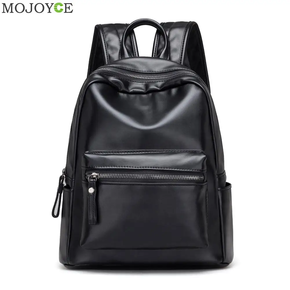 New PU Leather Backpack Korean Women Backpack Leisure Student School Bag For Teenager Girls Soft