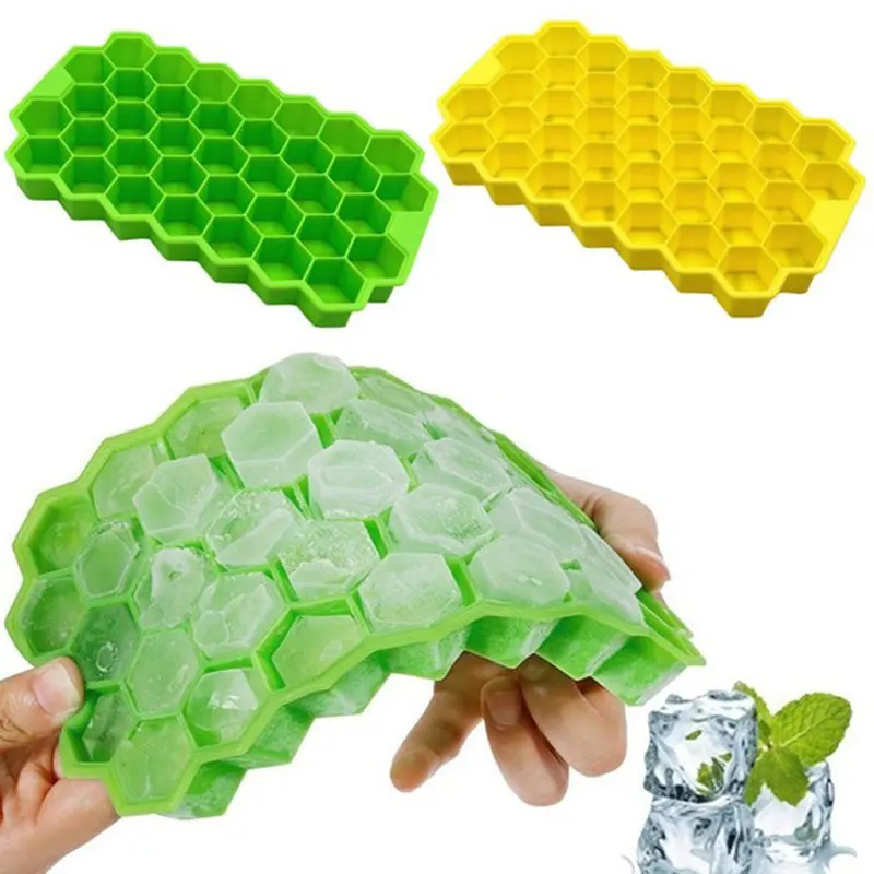 

Honeycomb Shape Ice Cube 37 Cubes Ice Tray Ice Cube Mold Storage Containers Ice Cube Tray Mold