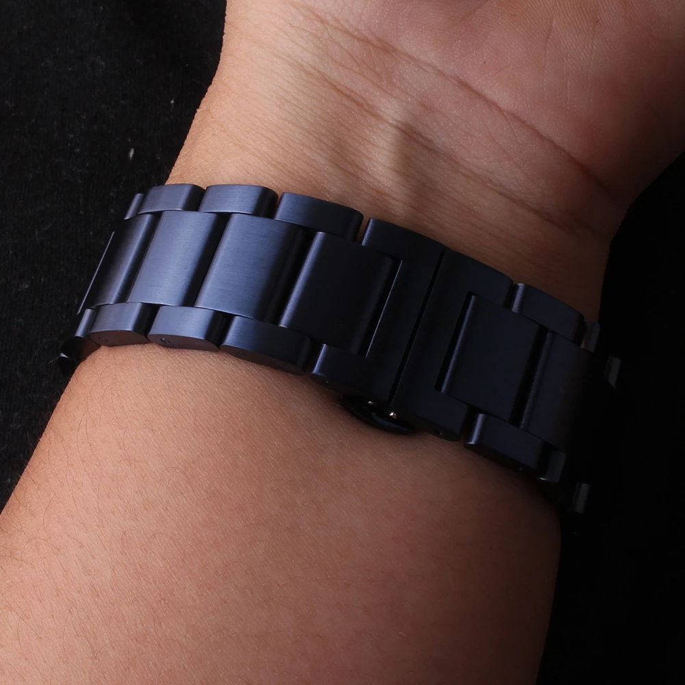 Buy High quality Stainless steel Watchband dark BLUE