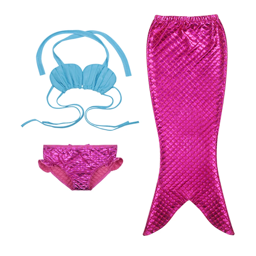 Pudcoco Одежда для девочек США Дети Девушки хвост русалки для купания море-бикини служанки купальники, купальные костюмы - Цвет: Rose