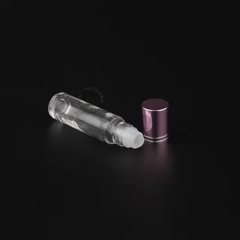 

50 x 10ml Empty Glass Roll-on Perfume Bottle 10cc Clear Essential Oil Bottles Refillable Glass Vial With Lid Cosmetic Packaging