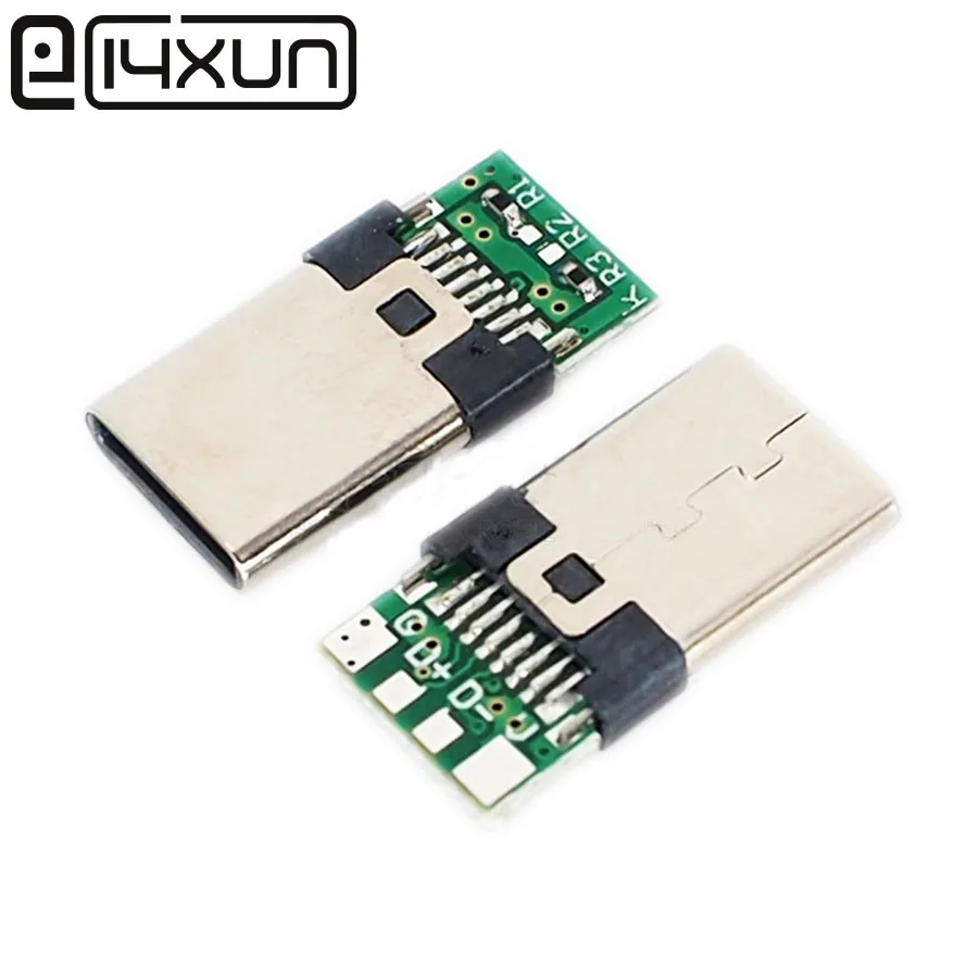 

EClyxun 2pcs/Lot Micro USB Type-C male Connector For Mobile Phone Micro USB Jack Connector Charging Socket