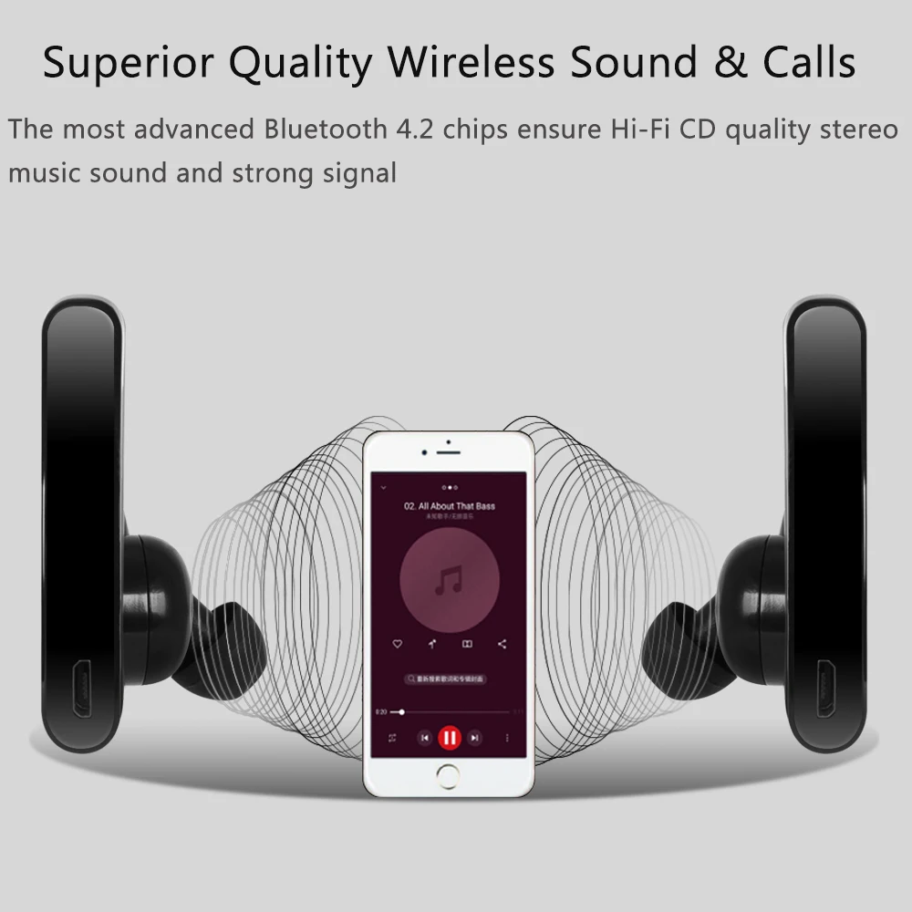Беспроводные наушники XGODY V11 TWS Bluetooth с микрофоном без рук стерео Заушник для Iphone