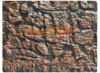 

2 PCS 60x45cm Foam Bronze Rock Style 3D Aquarium Background Board Rock for Fish Reptile Tank