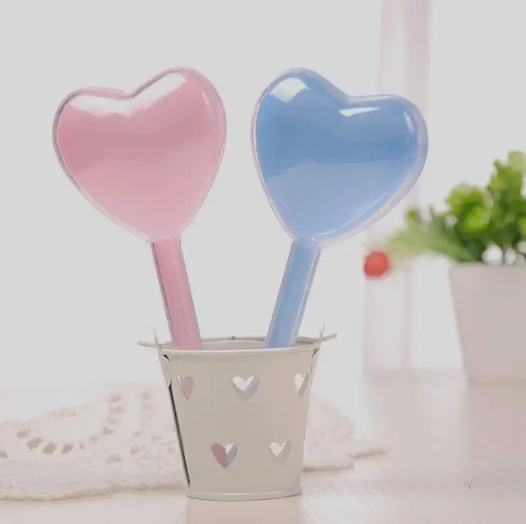 

24PCS/LOT Cute Heart Shape Wedding Candy Box DIY Love Stick Plastic Transparent Packaging Box Bow Plastic Storage Container
