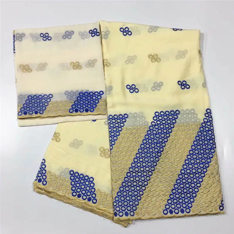 

LC!5+2yard Swiss lace fabric 2019 latest heavy beaded embroidery African cotton fabrics Swiss voile lace popular Dubai ! L60403