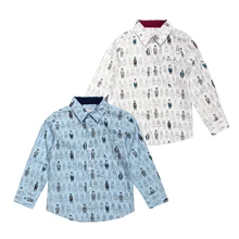 Г. Рубашки с длинными рукавами для мальчиков милые детские рубашки с героями мультфильмов хлопок, повседневные школьные рубашки, рубашка для мальчиков от 2 до 10 лет