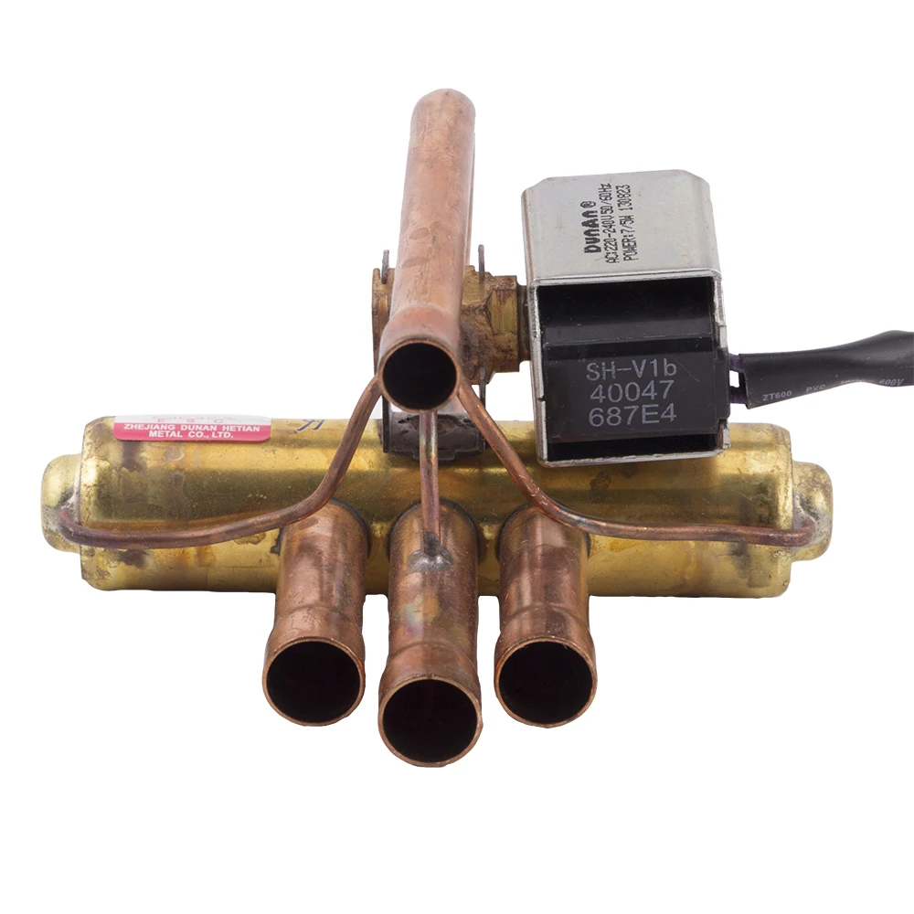 Электромагнитный четырехходовой реверсивный клапан кондиционера с катушкой 1,5 P, запчасти для ремонта клапана хладагента кондиционера